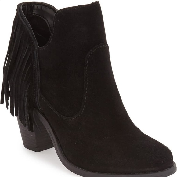 Jessica Simpson Shoes - ❤️ Jessica Simpson Cecila Fringe Bootie Black Suede
